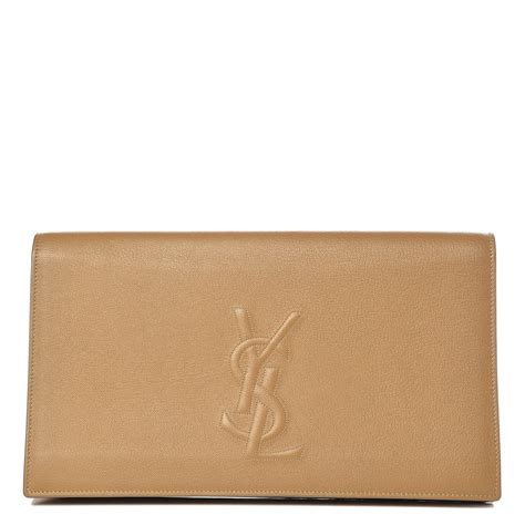 saint laurent clutch beige.